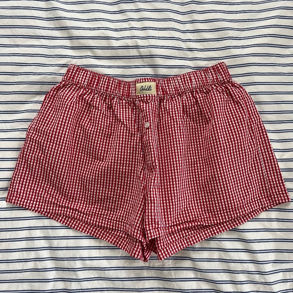 Oddli Classic Boxers in Red Gingham